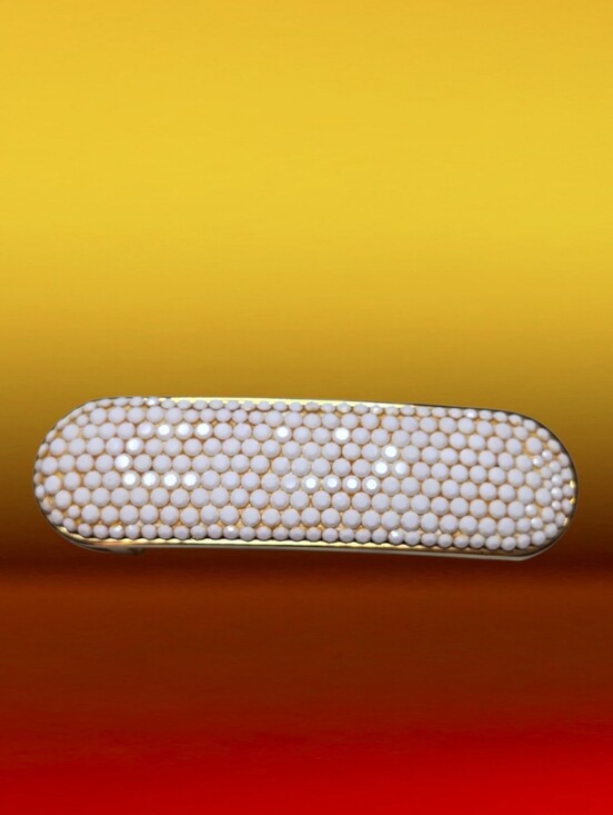 Judith Leiber Accessories - 🌟 Judith Leiber Vintage Gold White Glass Crystals Belt Buckle